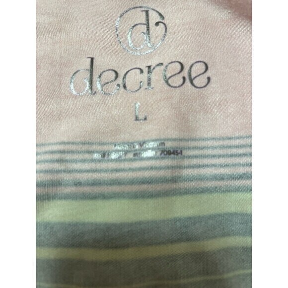 Decree Comfortable Stretch Striped Dress Size Large - Picture 3 of 3